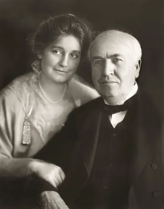 Framed Print : Portrait of Mina Edison and Thomas Alva Edison Framed Print : Portrait of Mina Edison and Thomas Alva Edison