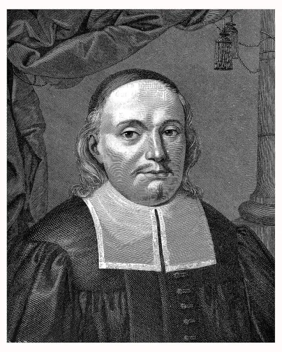 Framed Print : Portrait of Paul Gerhardt, historic depiction in Deutsche Literaturgeschichte