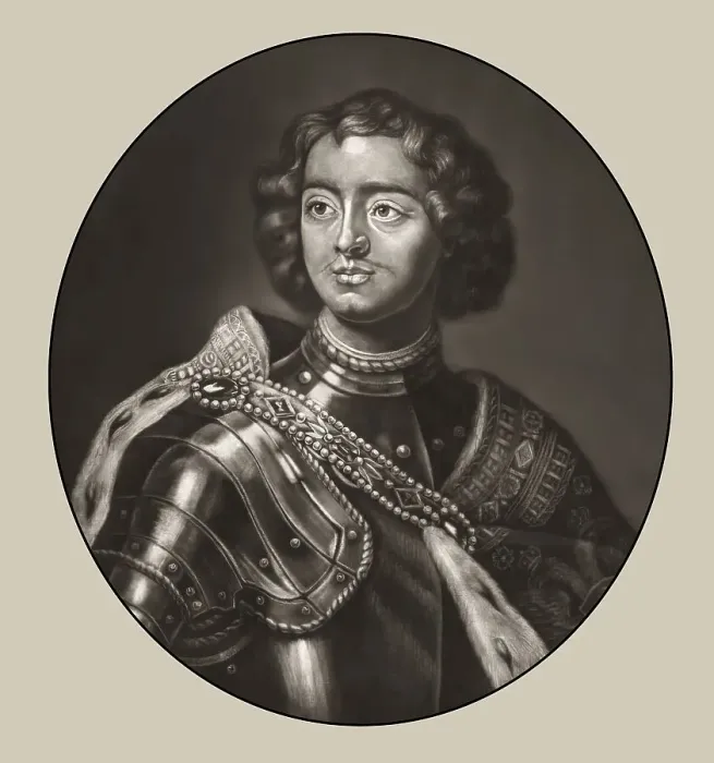 Framed Print : Portrait of Peter the Great, Peter I or Pyotr Alexeyevich Romanov