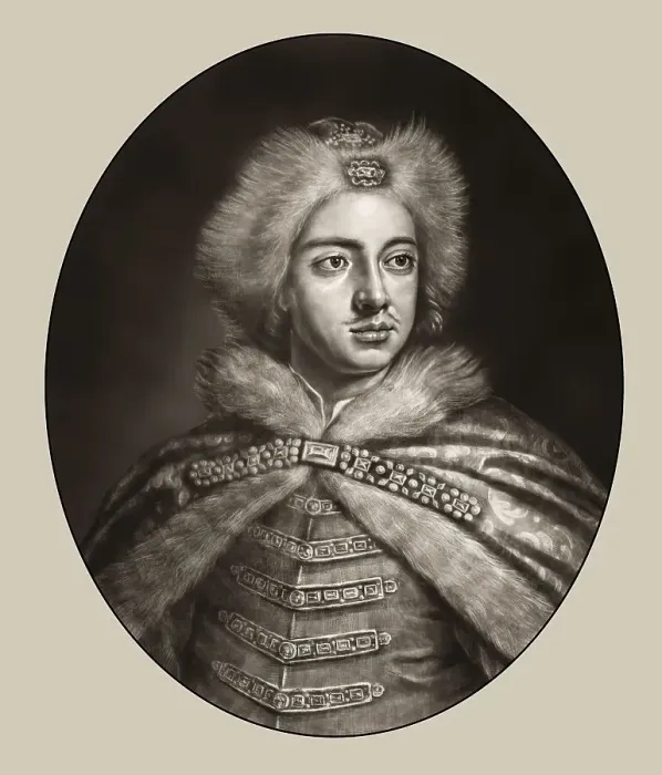 Framed Print : Portrait of Peter the Great, Peter I or Pyotr Alexeyevich Romanov