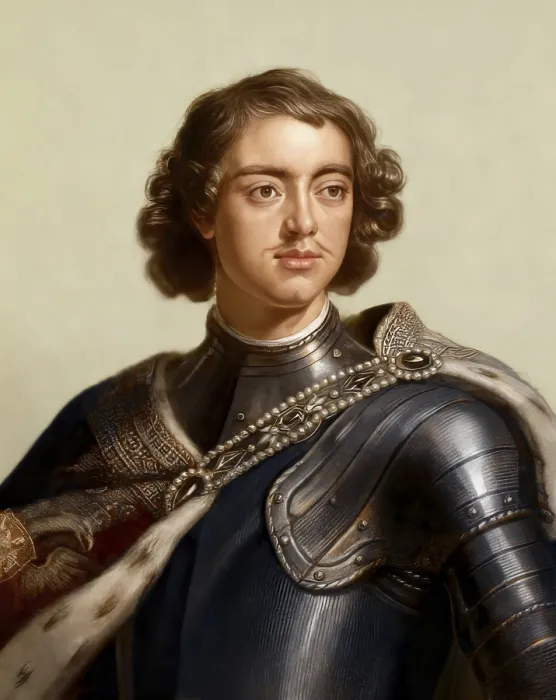 Framed Print : Portrait of Peter the Great, Peter I or Pyotr Alexeyevich Romanov