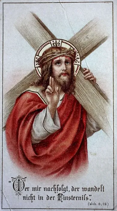 Framed Print : Portrait of a saint, Christ carrying the cross Framed Print : Portrait of a saint, Christ carrying the cross