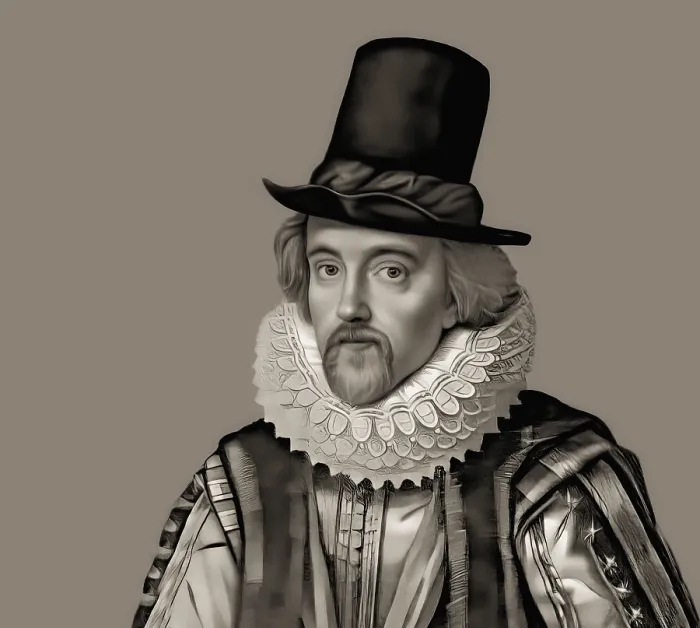 Framed Print : Portrait of Sir Francis Bacon, Baron Baco of Verulam