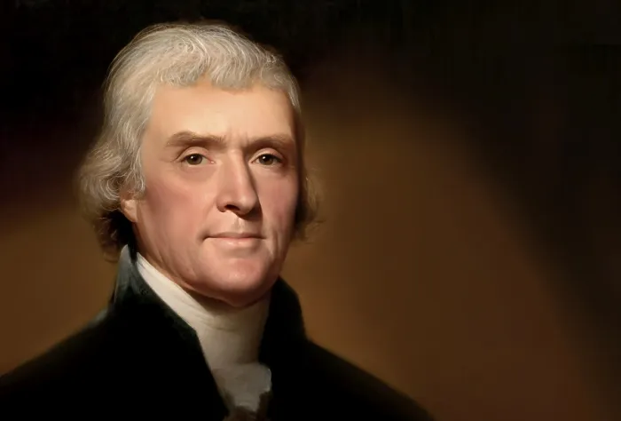 Framed Print : Portrait of Thomas Jefferson, 1743 - 1826