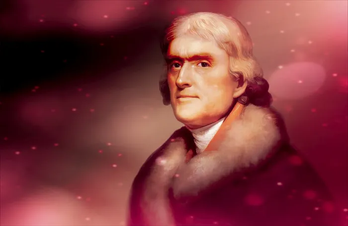 Framed Print : Portrait of Thomas Jefferson, 1743 - 1826