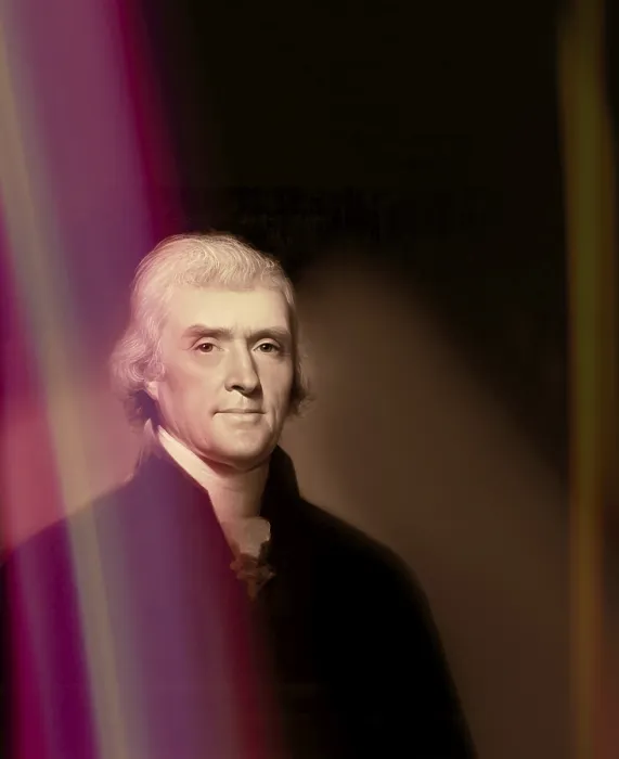 Framed Print : Portrait of Thomas Jefferson, 1743 - 1826