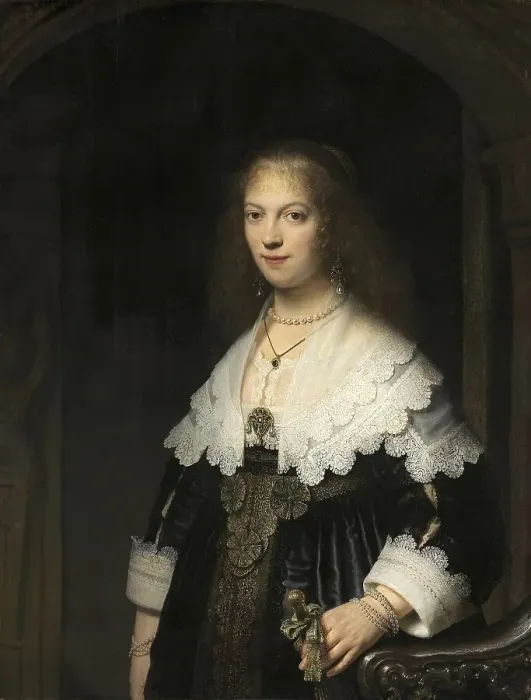Framed Print : Portrait of a Woman, possibly Maria Trip