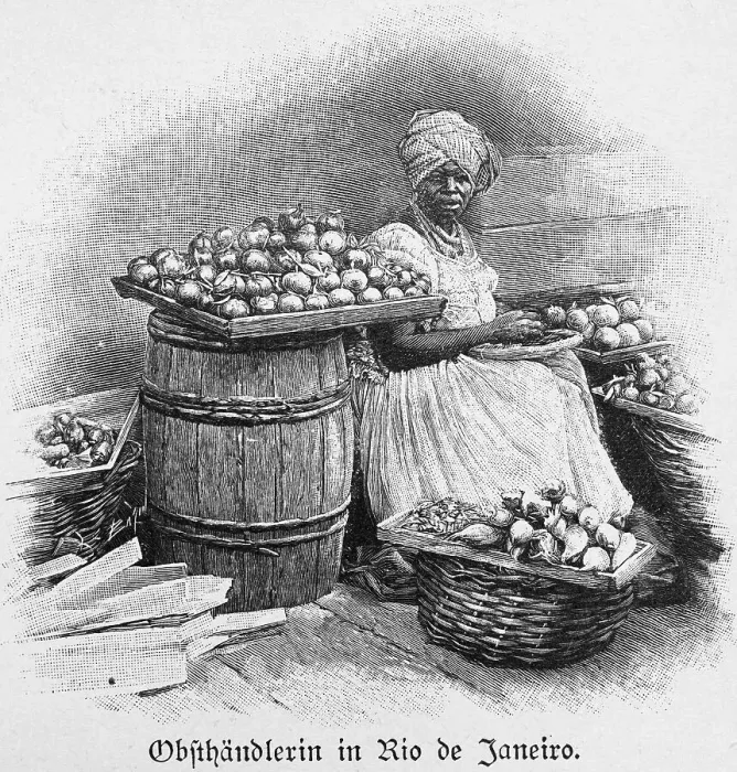 Framed Print : Portrait, woman, sitting, fruit