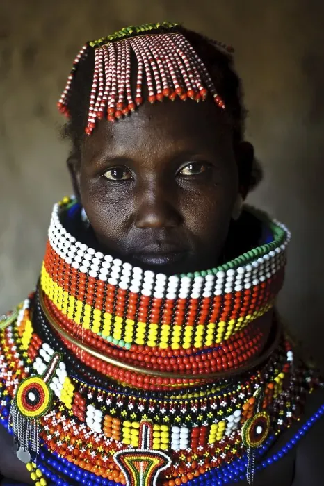 Framed Print : Portrait of a young woman from the Turkana tribe Framed Print : Portrait of a young woman from the Turkana tribe