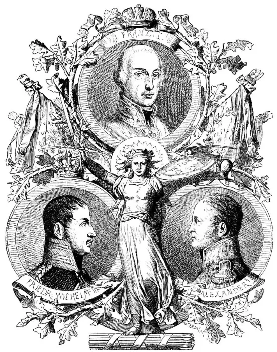 Framed Print : Portraits of the founders of the Holy Alliance Framed Print : Portraits of the founders of the Holy Alliance
