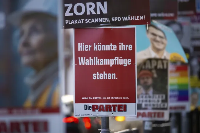 Framed Print : A poster with the inscription Here could be your election campaign wings
