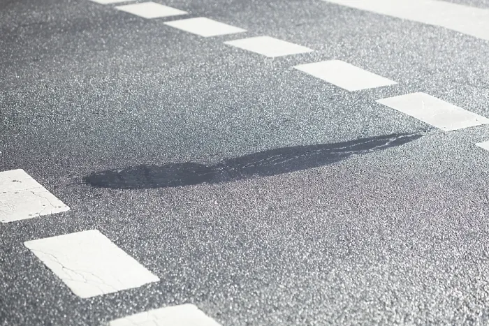 Framed Print : Pothole in the road surface, Germany Framed Print : Pothole in the road surface, Germany
