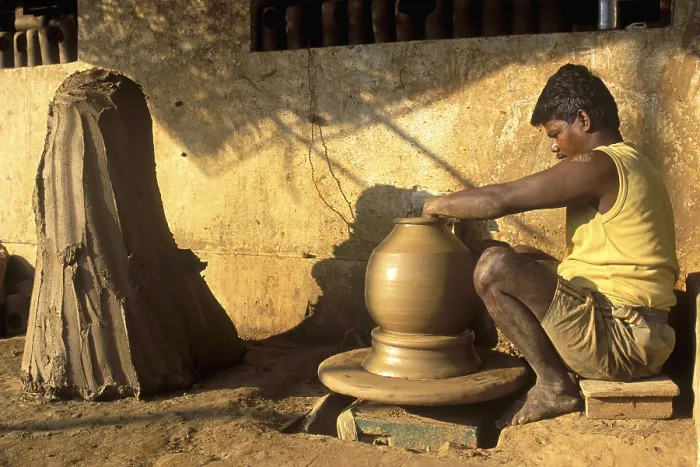 Framed Print : Potter making musical instrument ghatam at Manamadurai Framed Print : Potter making musical instrument ghatam at Manamadurai