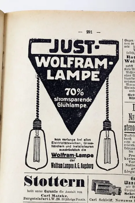 Framed Print : Power-saving tungsten lamp, advertisement in an illustrated German fleet calendar Framed Print : Power-saving tungsten lamp, advertisement in an illustrated German fleet calendar