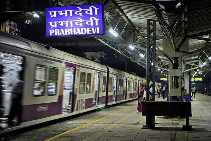 Framed Print : Prabhadevi Railway Station platform