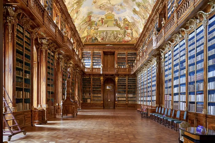 Framed Print : Prague Czech Republic. The old library at Strahov monastery Framed Print : Prague Czech Republic. The old library at Strahov monastery