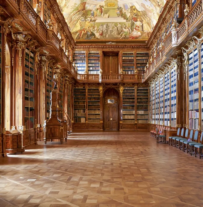 Framed Print : Prague Czech Republic. The old library at Strahov monastery Framed Print : Prague Czech Republic. The old library at Strahov monastery