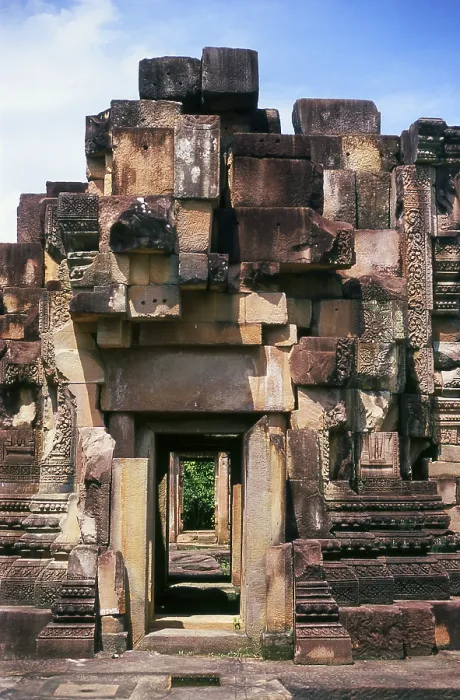Framed Print : Prasat Ta Meuan - a complex of three structures built in the 12th-13th centuries around the time of Framed Print : Prasat Ta Meuan - a complex of three structures built in the 12th-13th centuries around the time of