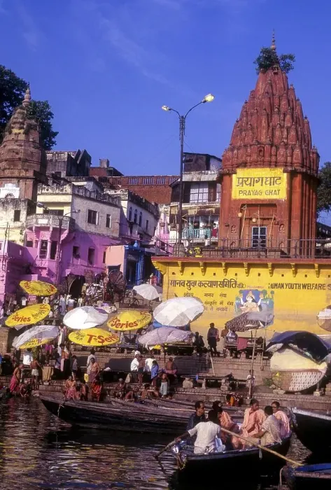 Framed Print : Prayag Ghat at Varanasi Benaras Framed Print : Prayag Ghat at Varanasi Benaras