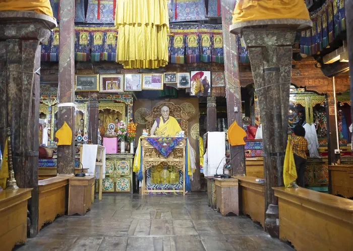 Framed Print : Prayer Hall, Thiksey or Thikse Gompa