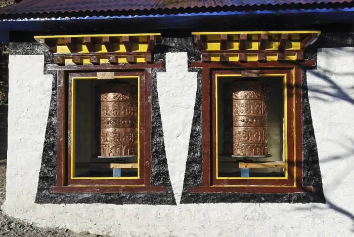 Framed Print : Prayer mill at Khumjung, Solukhumbu