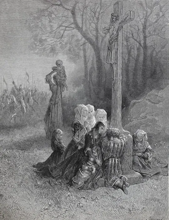 Framed Print : Prayers for the crusaders before departure