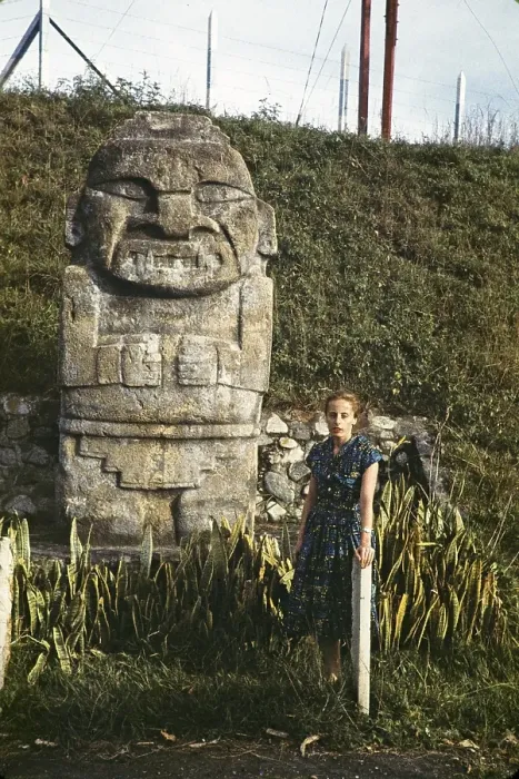 Framed Print : Pre-Columbian monument carved in stone in the city park, Medellin, Colombia, South America 1961, South America Framed Print : Pre-Columbian monument carved in stone in the city park, Medellin, Colombia, South America 1961, South America