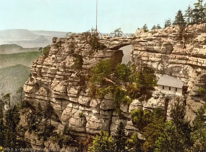 Framed Print : Prebischtor and Kirkelstein, Bohemian Switzerland