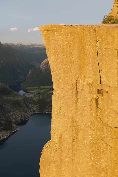 Framed Print : Preikestolen or Prekestolen above Lysefjord