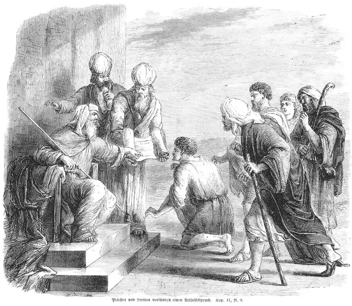Framed Print : Priests and Levites pronounce a judgement