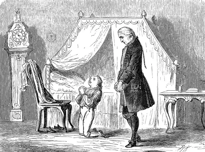 Framed Print : Prince Friedrich at evening prayer