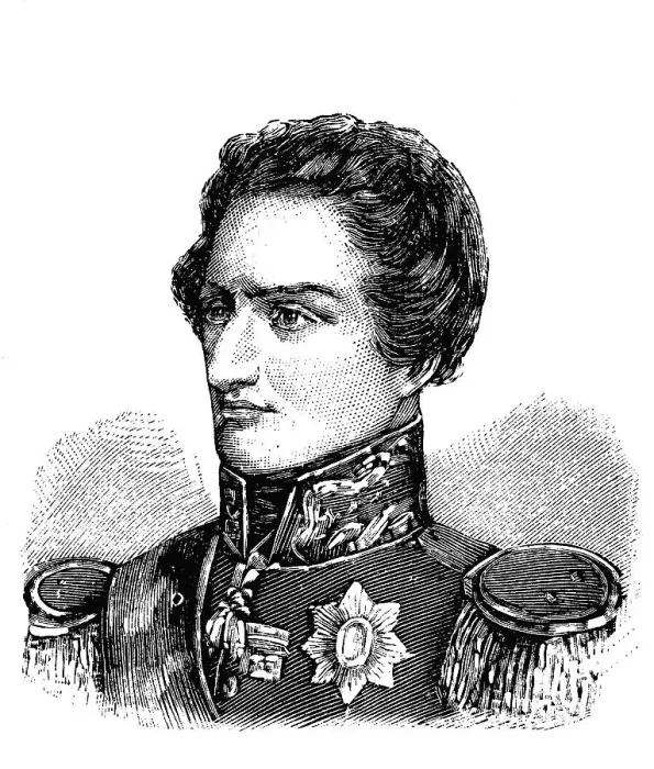 Framed Print : Prince Johann of Saxony, wood engraving