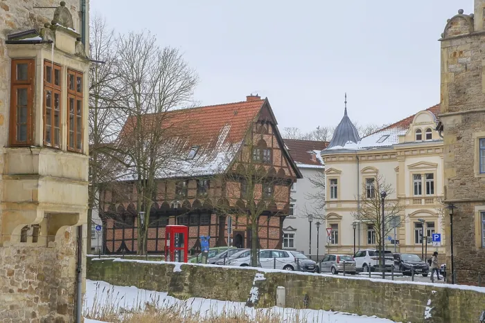 Framed Print : Former princely castle Stadthagen in Weser Renaissance style