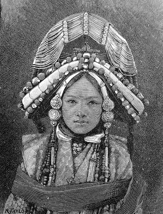 Framed Print : The Princess of Sikkim 1880, Historical