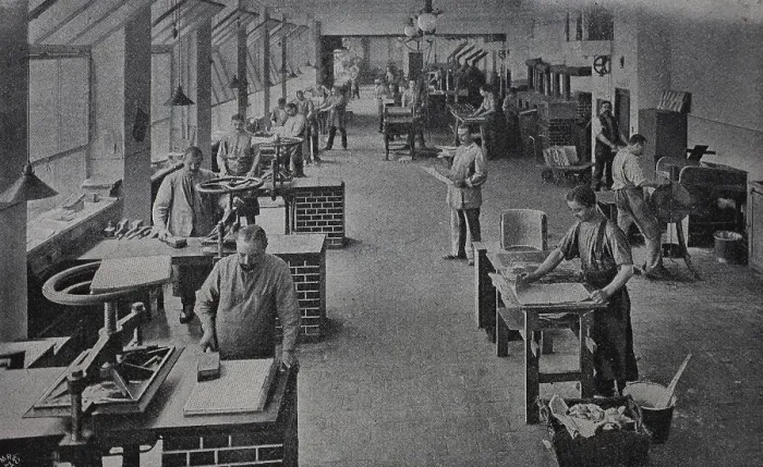 Framed Print : Printing business, Stereotype of the Berliner Lokal-Anzeiger