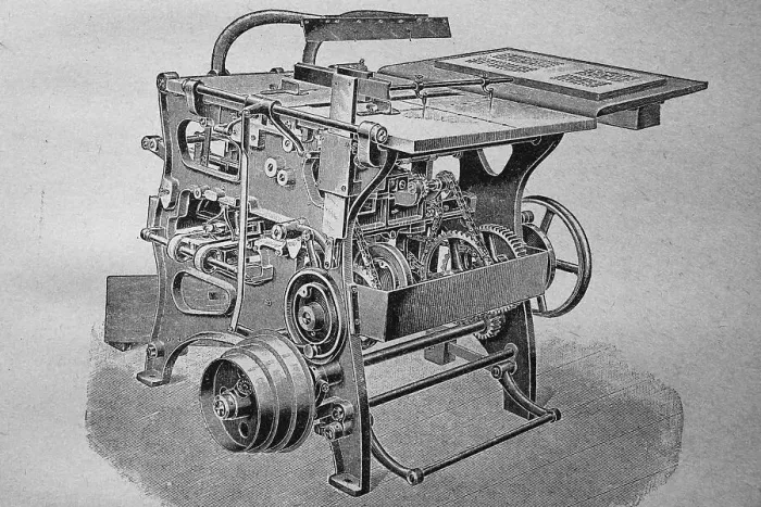 Framed Print : Printing trade, sheet folding machine for 1 Framed Print : Printing trade, sheet folding machine for 1