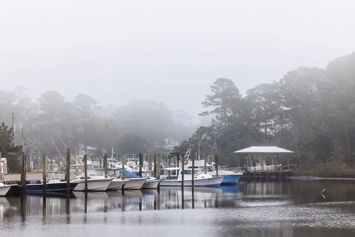 Framed Print : Private fishing boats in the harbor at Ocean Springs Framed Print : Private fishing boats in the harbor at Ocean Springs