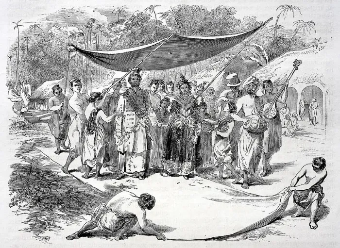 Framed Print : Procession of the Virgin Mary in Ceylon