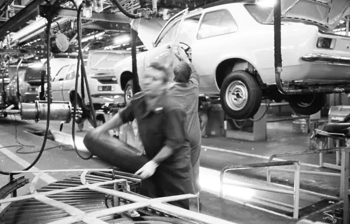 Framed Print : Production on the bodies of Opel AG vehicles in Plant I on 09