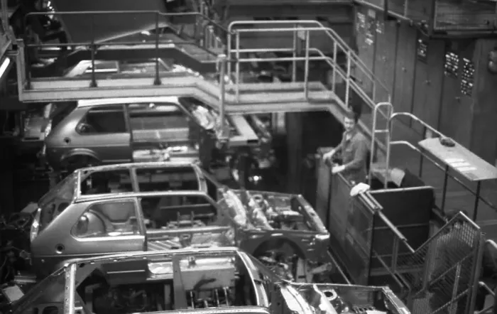 Framed Print : Production of the Golf at the VW plant on 10