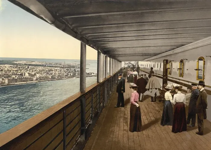 Framed Print : The Promenade Deck in the Grosser Kurfuerst