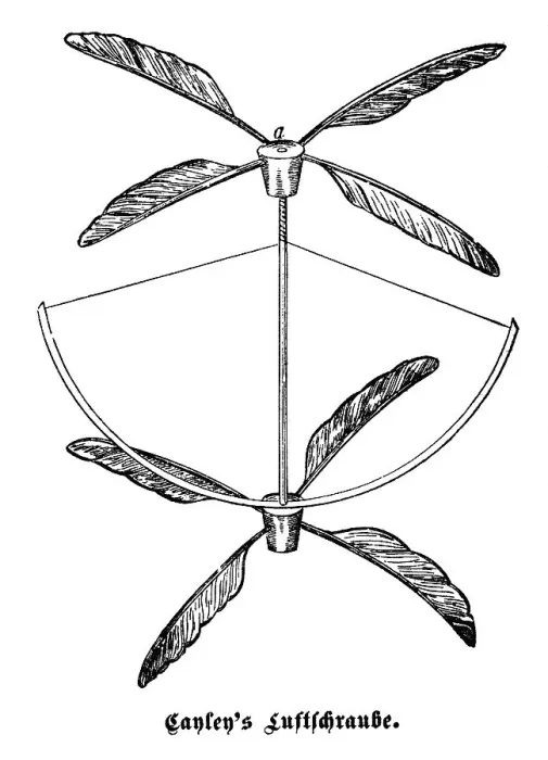 Framed Print : Propeller by George Cayley, woodcut Framed Print : Propeller by George Cayley, woodcut