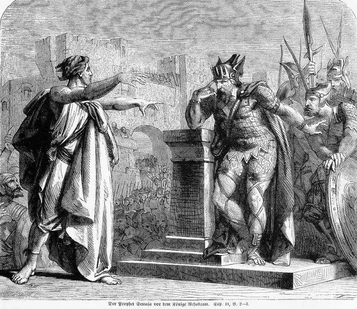 Framed Print : The Prophet Shemaiah in front of King Rehoboam Framed Print : The Prophet Shemaiah in front of King Rehoboam