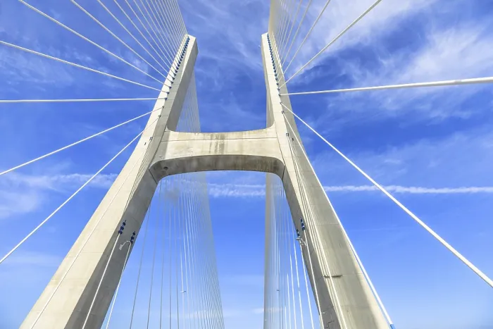 Framed Print : Prospective view of Vasco da Gama Bridge Framed Print : Prospective view of Vasco da Gama Bridge