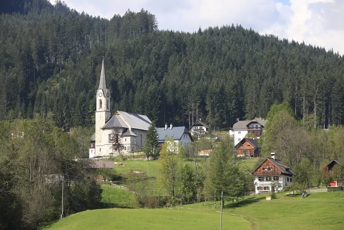 Framed Print : Protestant Church, Gosau, Salzkammergut