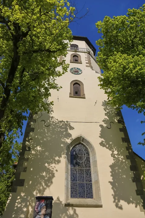Framed Print : Protestant town church, Gothic church building