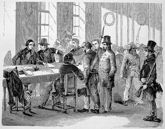Framed Print : The Provisional Government in the Town Hall of Dresden