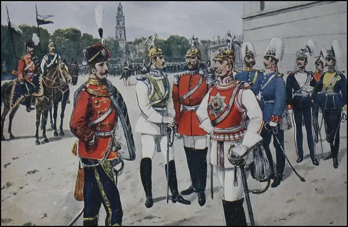 Framed Print : Prussian Army, Guard at Parade in the Pleasure Garden at Potsdam Framed Print : Prussian Army, Guard at Parade in the Pleasure Garden at Potsdam