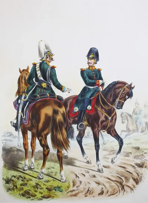 Framed Print : Prussian Army, Prussian Guard, Leib Gendarmerie and Riding Feldjaeger Corps