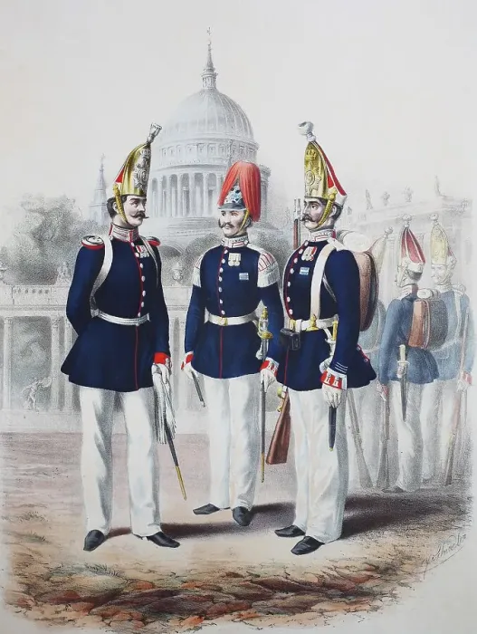 Framed Print : Prussian Army, Prussian Guard Regiment on Foot